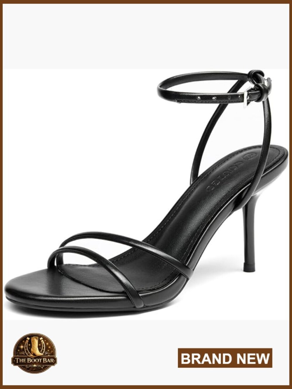 Strappy Heeled Sandals Open Almond Toe Ankle Strap Dress Shoes